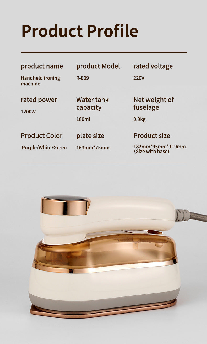 2024 New Handheld Steam Iron 1200W High Power Home Portable Mini Garment Steamer Touch Screen Electric Iron