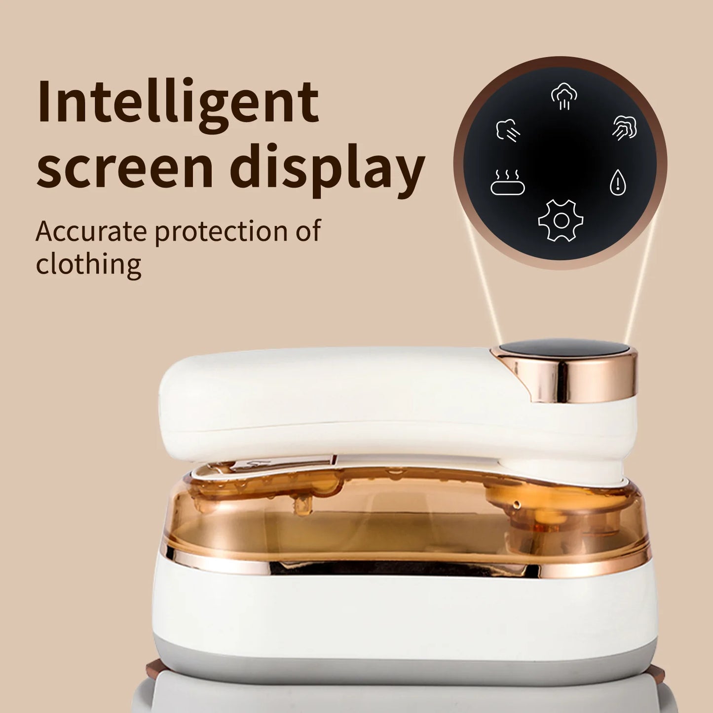 2024 New Handheld Steam Iron 1200W High Power Home Portable Mini Garment Steamer Touch Screen Electric Iron