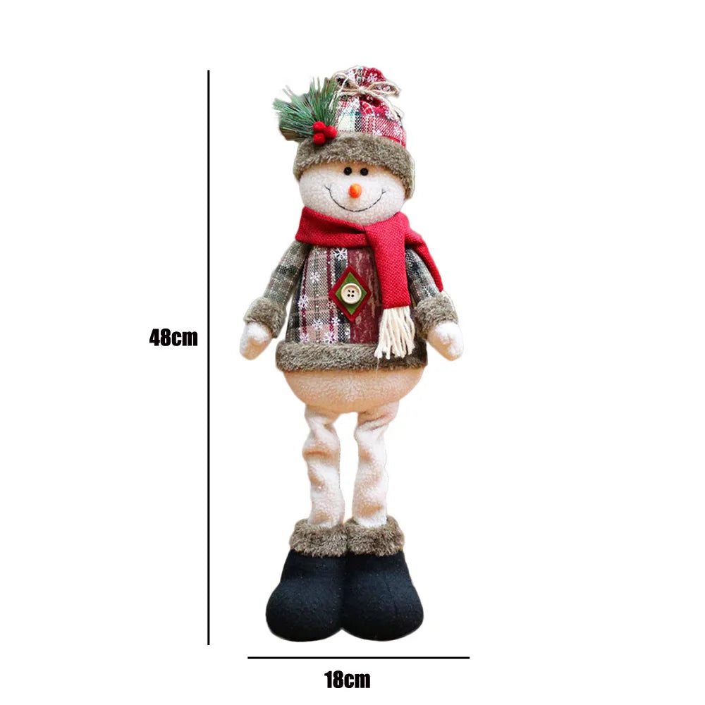 48cm*18cm Santa, Snowman & Reindeer Table and Mantel Christmas Decoration – Festive Leg Ornaments for Xmas Tree and Holiday Gifts