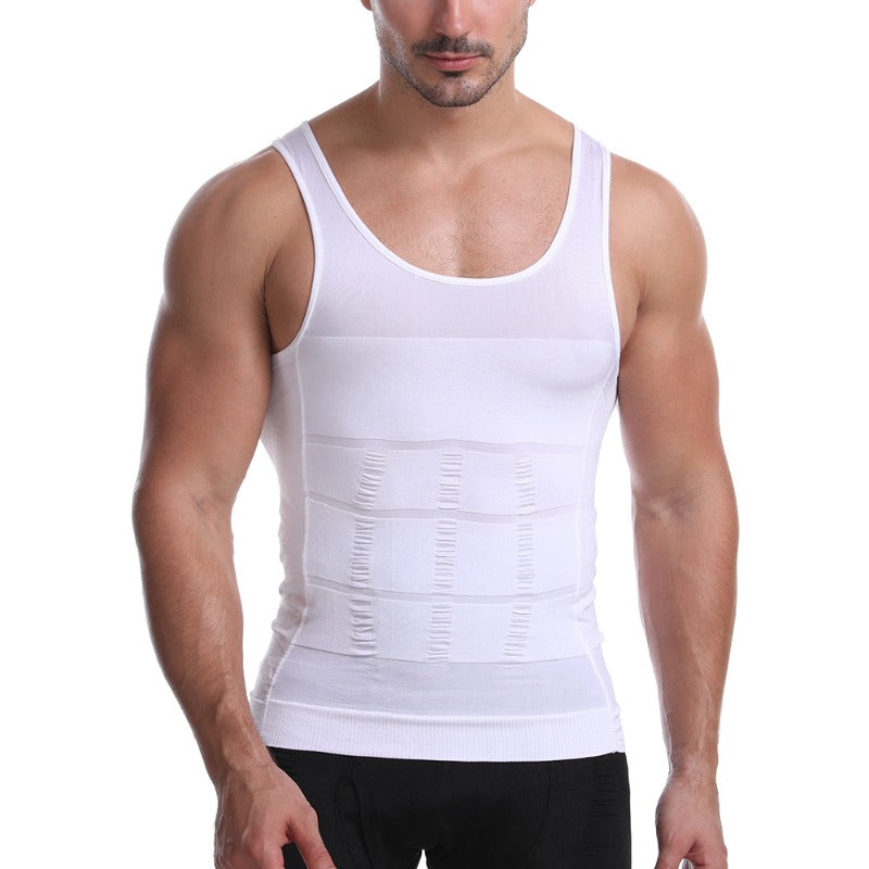 Men’s Compression Shirt – Slimming Body Shaper Vest for Chest, Abdomen & Waist Support