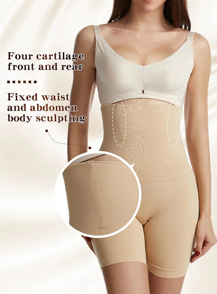 Trendy High Waist Trainer Panties Shapewear for Women Tummy Control Hip Butt Lifter Shorts Slimming Sheath Ladies Mid Thigh Body Shaper