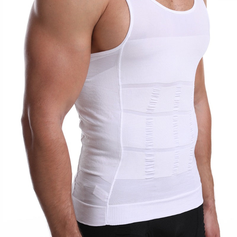 Men’s Compression Shirt – Slimming Body Shaper Vest for Chest, Abdomen & Waist Support
