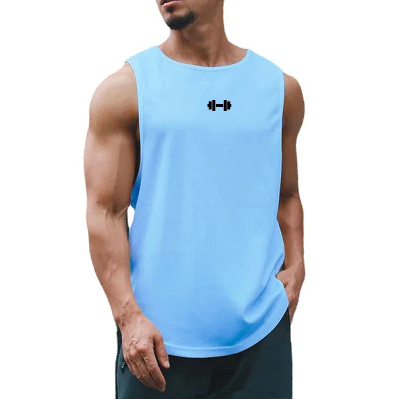 Summer Mens Gym Tank Tops Fitness Clothing Mesh Quick Dry Loose Fit Bodybuilding Sleeveless T Shirts Men Fashion Basketball Vest