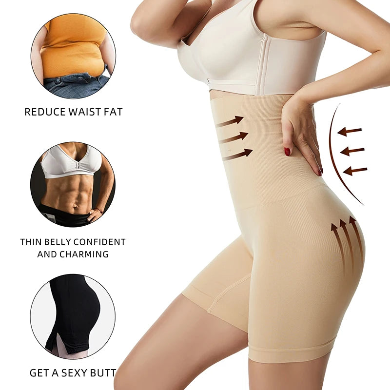 Trendy High Waist Trainer Panties Shapewear for Women Tummy Control Hip Butt Lifter Shorts Slimming Sheath Ladies Mid Thigh Body Shaper