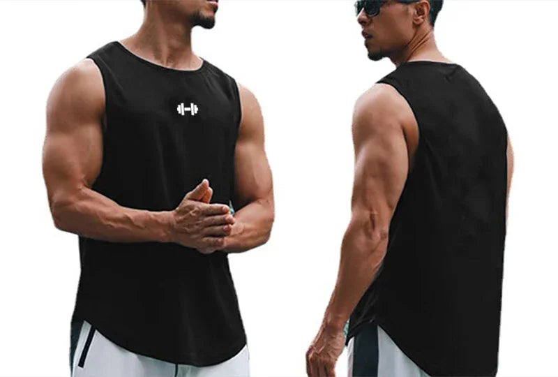 Summer Mens Gym Tank Tops Fitness Clothing Mesh Quick Dry Loose Fit Bodybuilding Sleeveless T Shirts Men Fashion Basketball Vest
