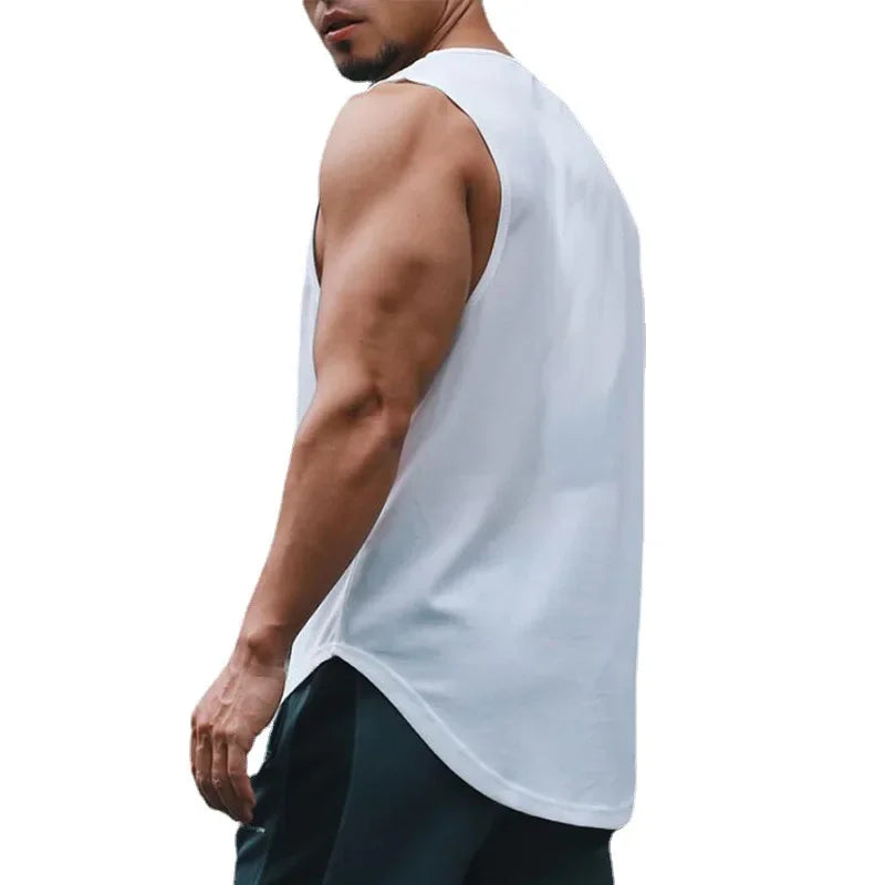 Summer Mens Gym Tank Tops Fitness Clothing Mesh Quick Dry Loose Fit Bodybuilding Sleeveless T Shirts Men Fashion Basketball Vest