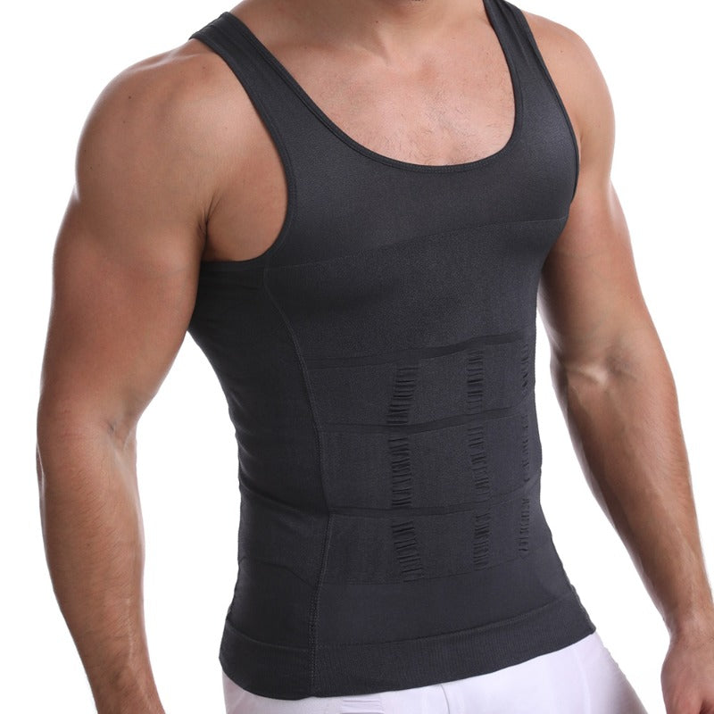 Men’s Compression Shirt – Slimming Body Shaper Vest for Chest, Abdomen & Waist Support