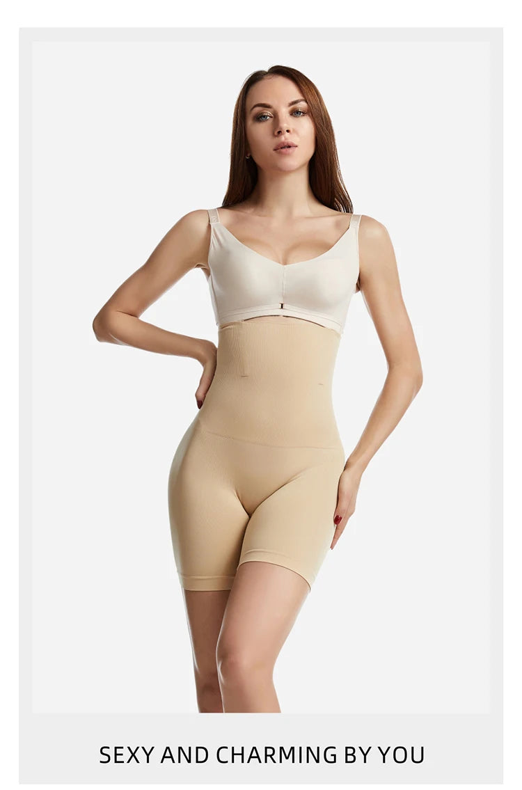 Trendy High Waist Trainer Panties Shapewear for Women Tummy Control Hip Butt Lifter Shorts Slimming Sheath Ladies Mid Thigh Body Shaper