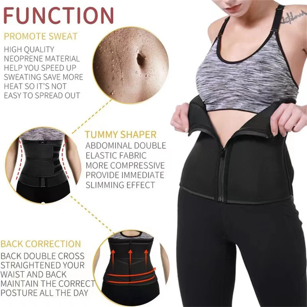JUCANA Trendy Breathable Neoprene Waist Trainer, Trimmer Belt, Body Shapewear For Women