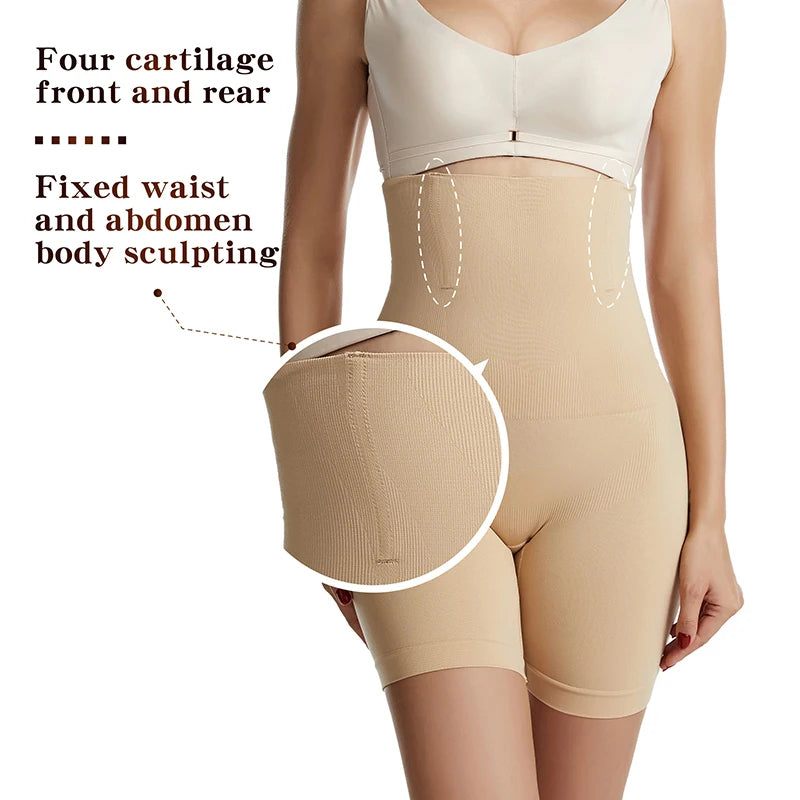 Trendy High Waist Trainer Panties Shapewear for Women Tummy Control Hip Butt Lifter Shorts Slimming Sheath Ladies Mid Thigh Body Shaper