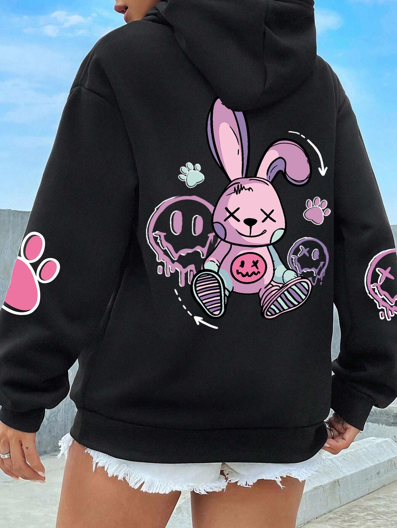 Loose & Luxe: Trendy Hip-Hop Fleece Hoodie