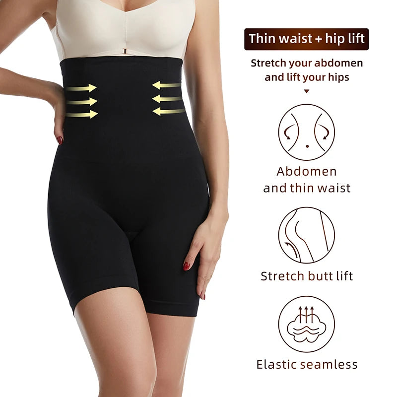 Trendy High Waist Trainer Panties Shapewear for Women Tummy Control Hip Butt Lifter Shorts Slimming Sheath Ladies Mid Thigh Body Shaper