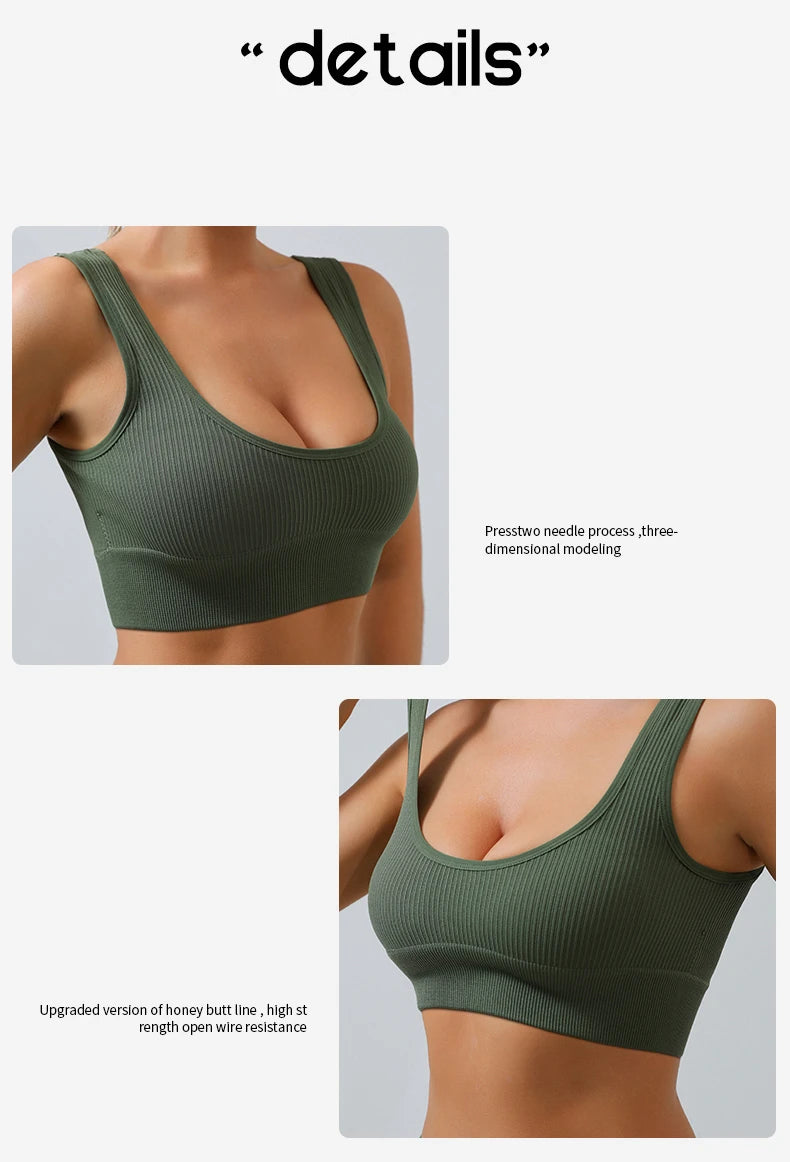 2pc Ribbed Seamless Yoga Set – Women's Crop Top, Leggings & Shorts Workout Outfit for Gym & Fitness