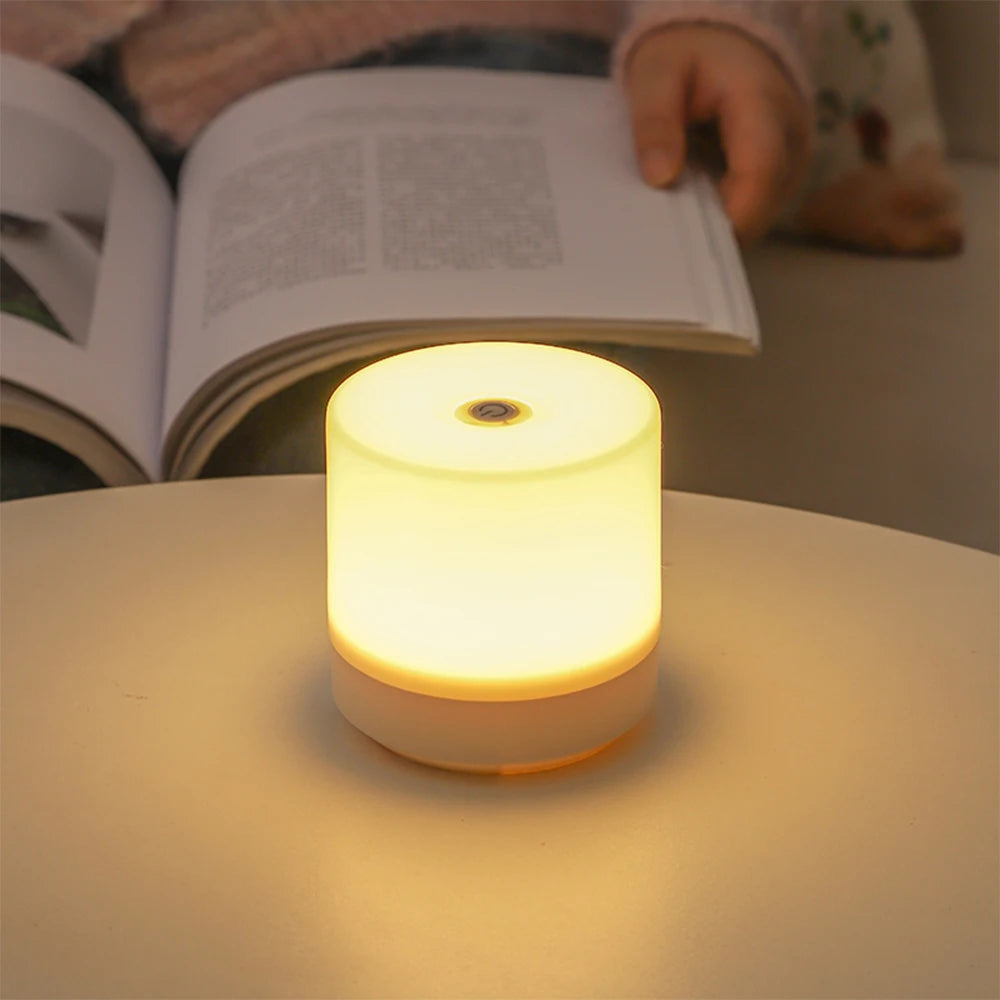 Touch Bedside Lamp with USB Charging – 3-Mode Dimmable LED Night Light for Bedroom, Eye Protection & Kids' Gift