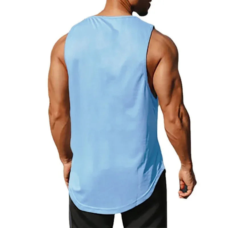 Summer Mens Gym Tank Tops Fitness Clothing Mesh Quick Dry Loose Fit Bodybuilding Sleeveless T Shirts Men Fashion Basketball Vest