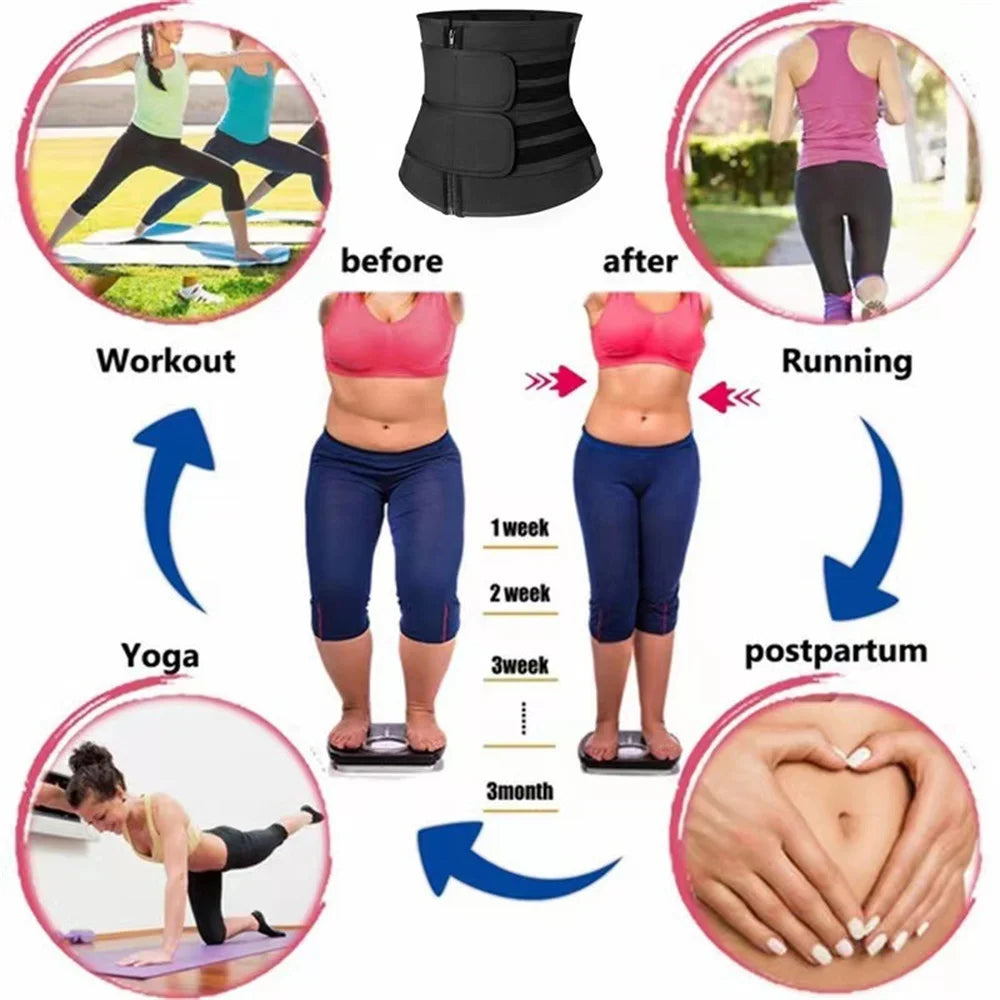 JUCANA Trendy Breathable Neoprene Waist Trainer, Trimmer Belt, Body Shapewear For Women