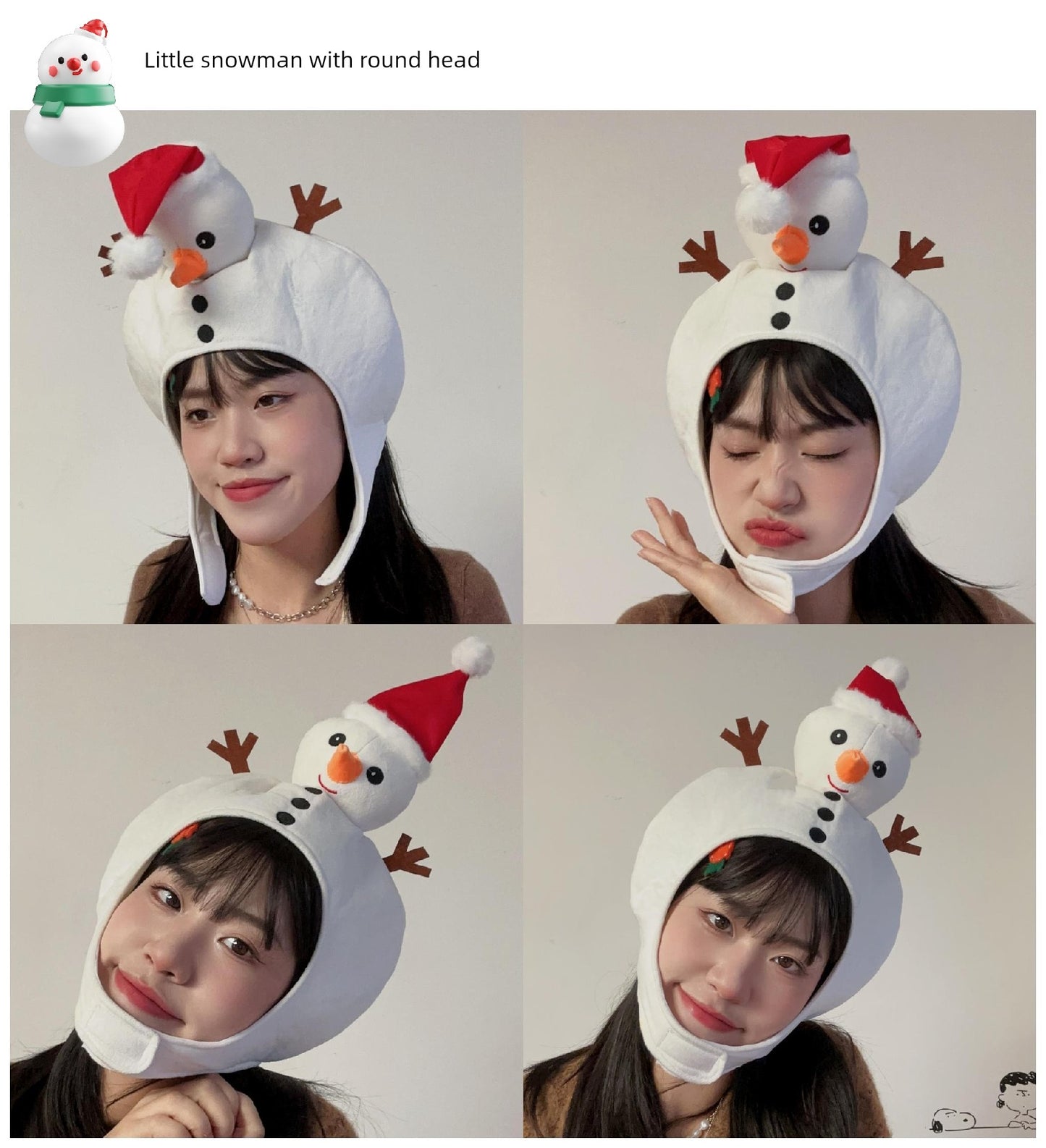 Christmas Snowman Hat – Festive Party Prop & Holiday Headgear for Gifts and Celebrations